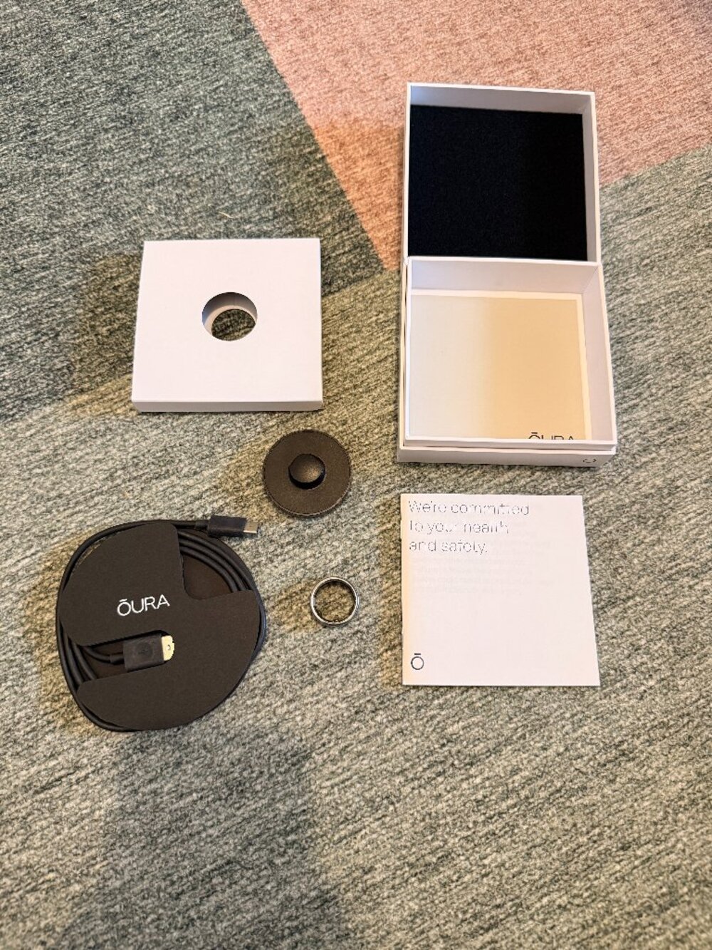 Oura Ring Gen 3 Horizon – Silver – Size 9 (with Charger & Box)